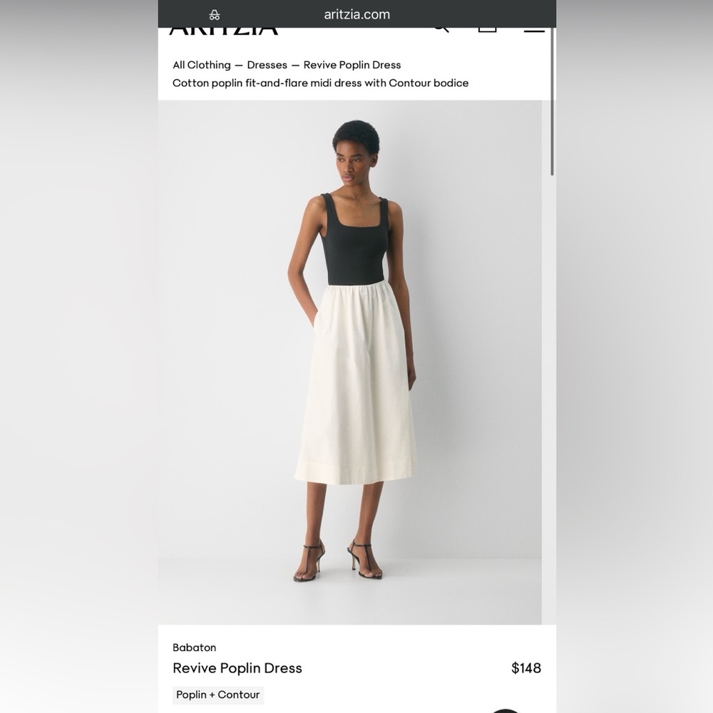 Black + white Aritzia dress